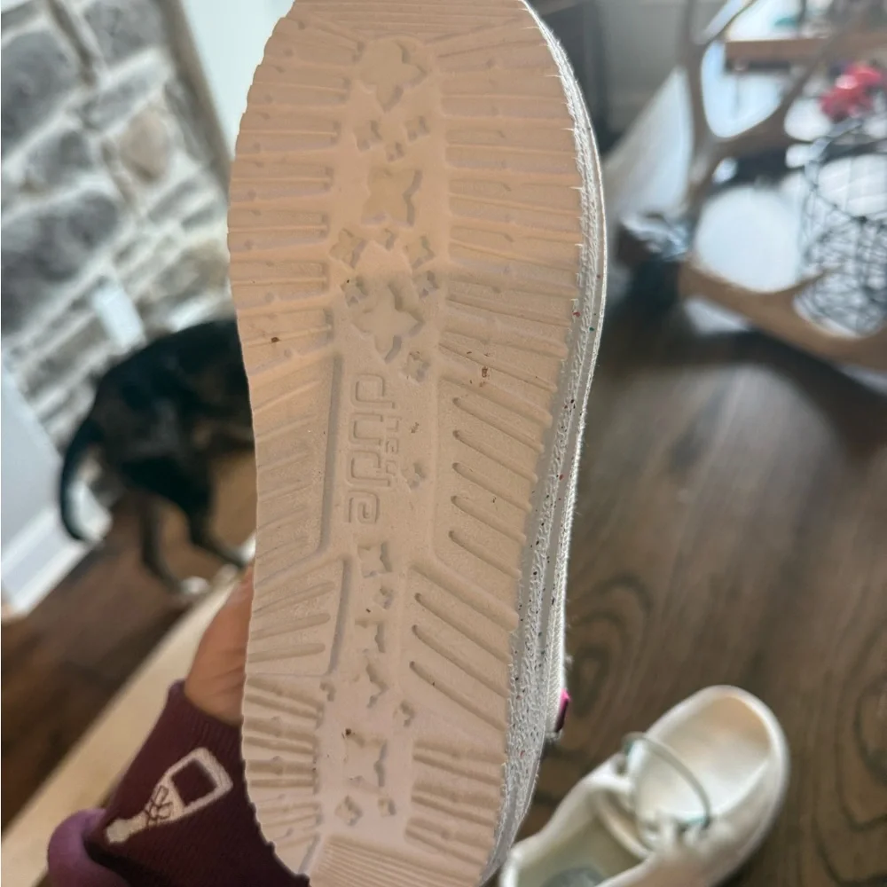 Hey Dude Kids Cream Moccasins